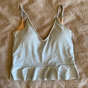 Kortni Jeane small blue fog scoop top